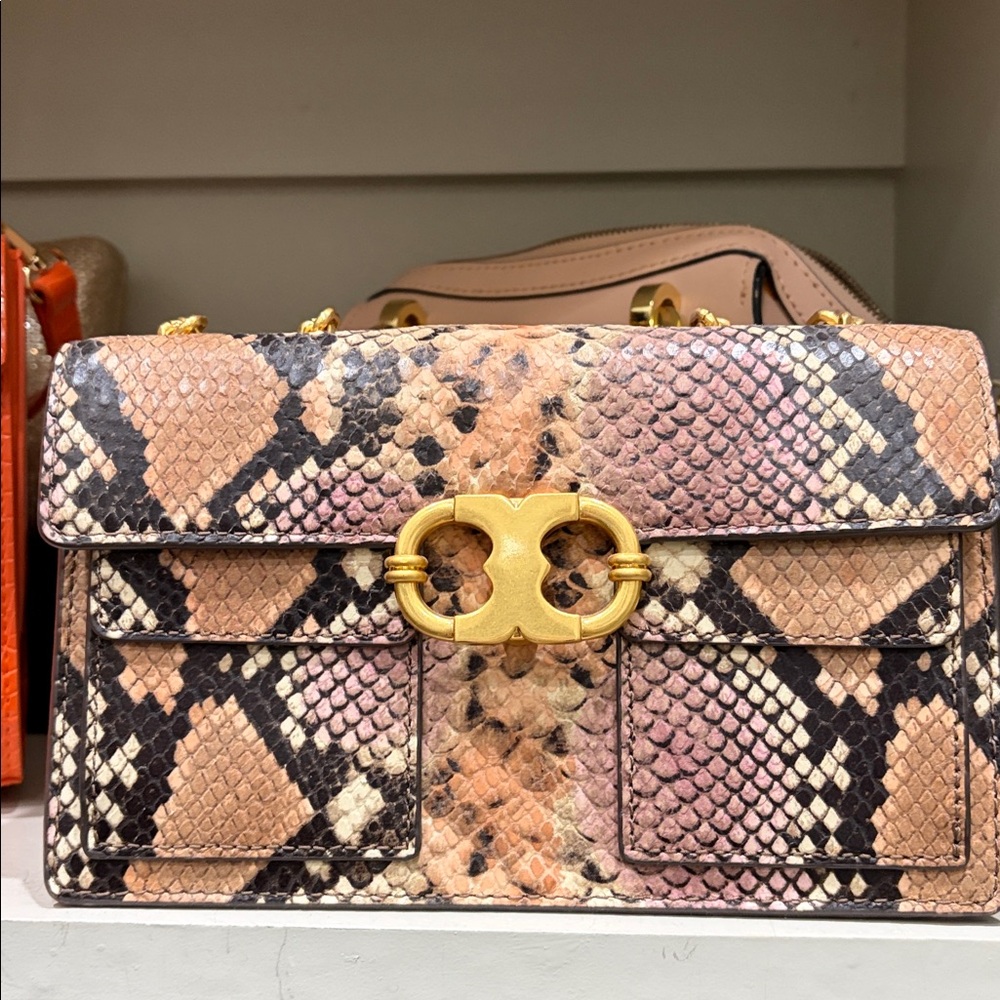 Tory Burch Multicolor Python Embossed Gemini Link… - image 2